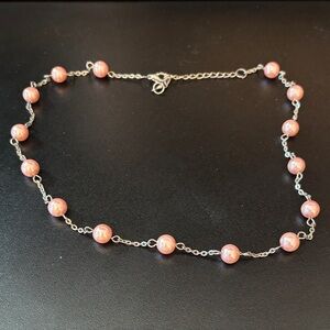 Elegant Pink Beaded Necklace